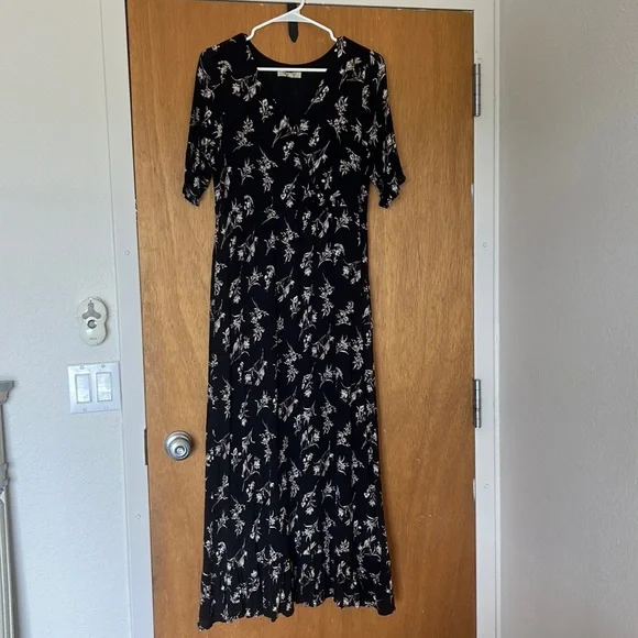 Neutral Floral Polagram Dress - Picture 1 of 5